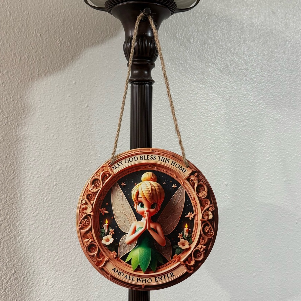 New in pkg.Fairy-Themed Wall Decor with Inspirational Message
